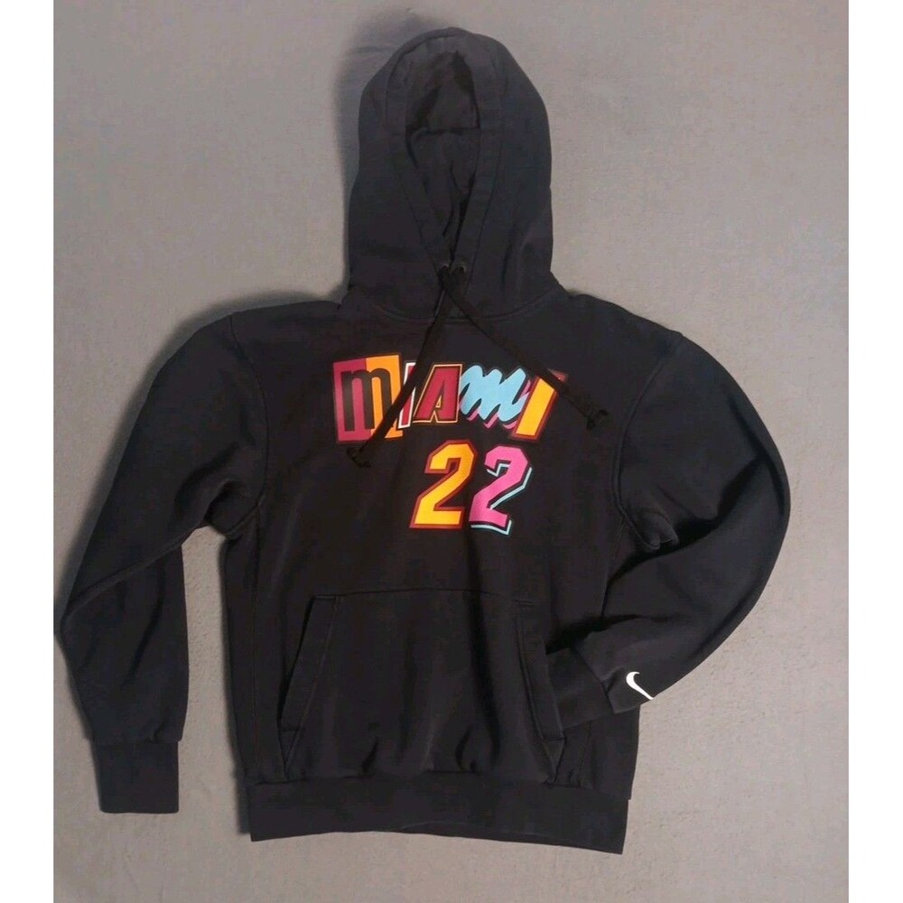Miami Heat Nike City Edition Jimmy Butler Hoodie Unisex Sz SMALL Swoosh-EUC